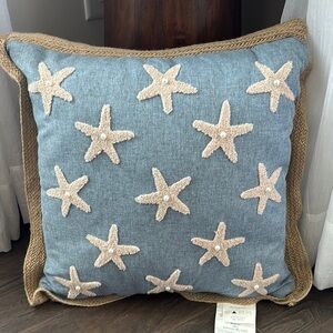 Jute Rope Braided Trim,Raised Starfish w/faux pearls,decorative beach,summer